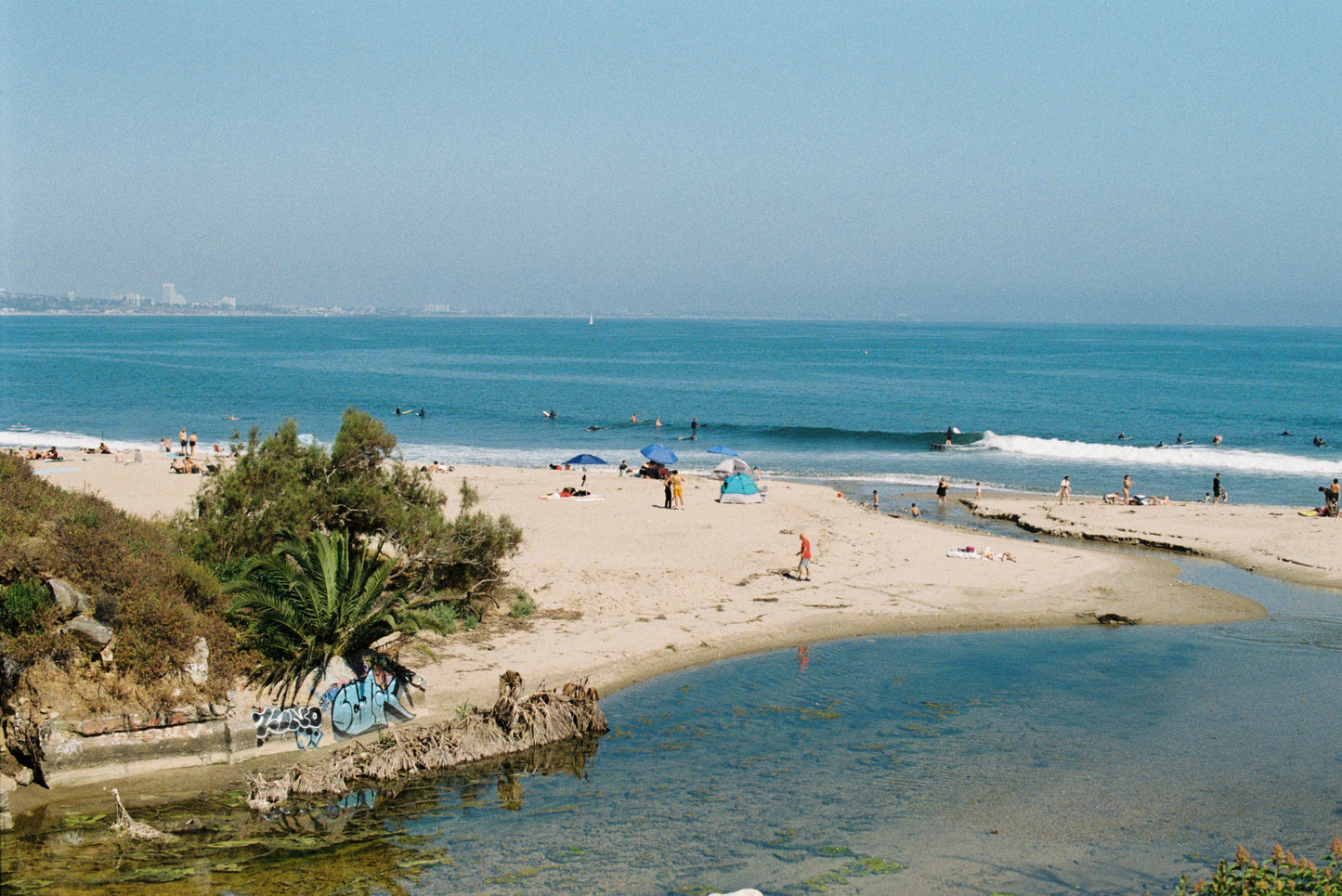 Topanga Beach Graffiti Film Print
