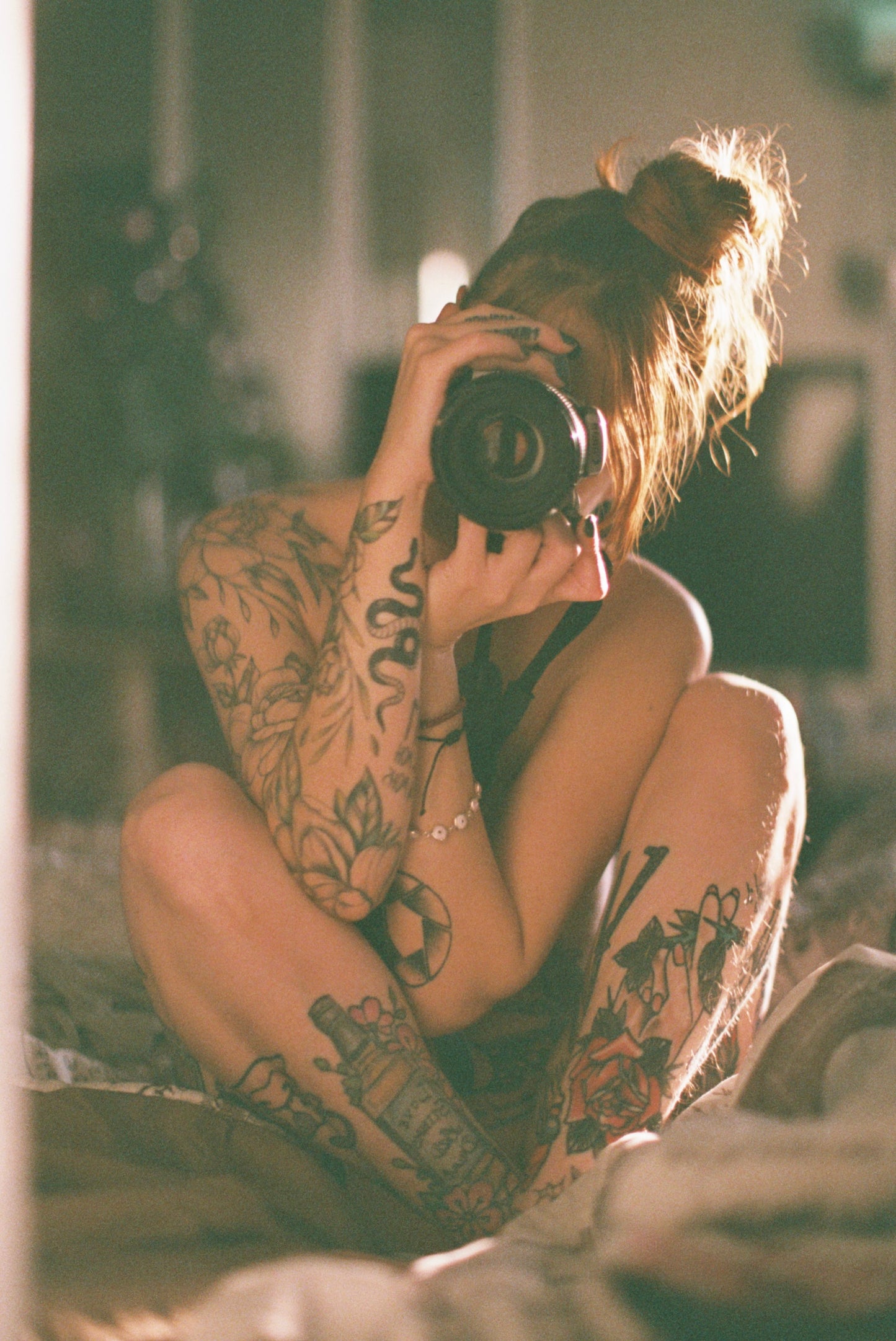 Golden Self Portrait in Koreatown Film Print