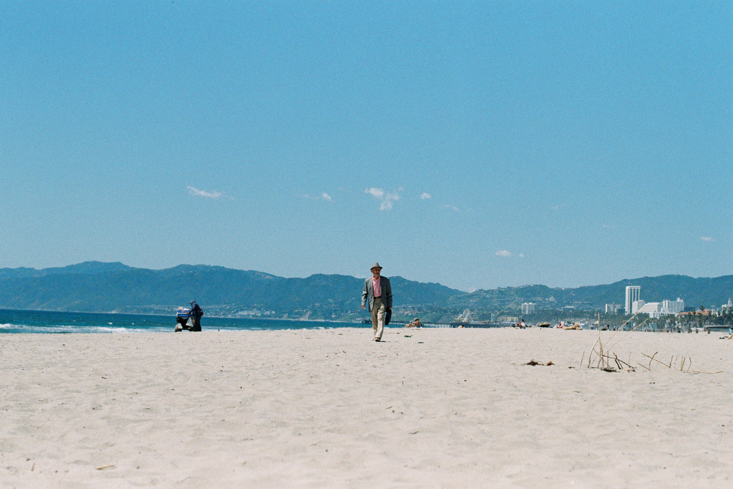 Man in Suit Before Venice Beach Film Print