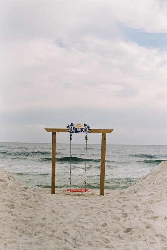 Corona Beach Swing in Gulf Shores Film Print