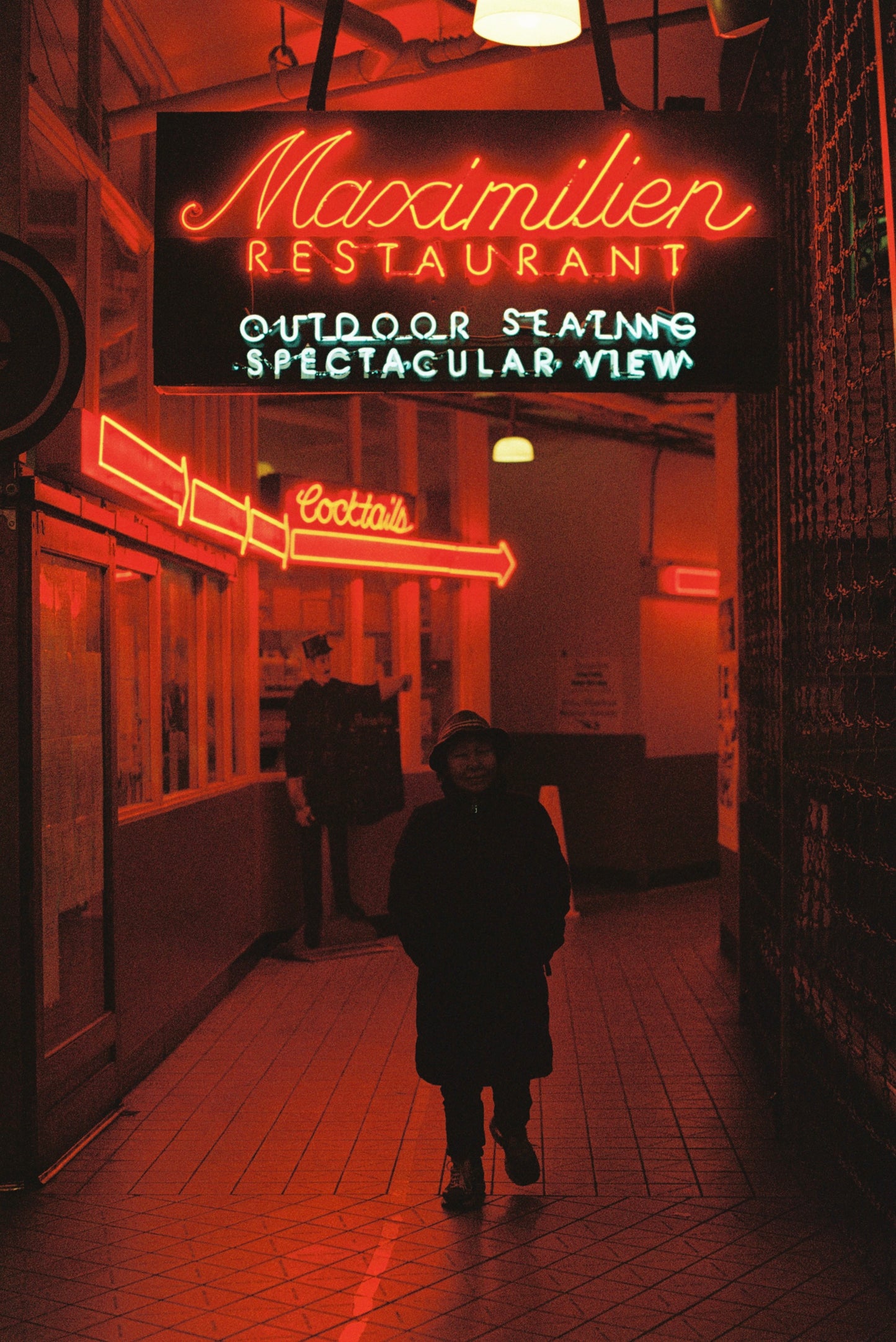 Black and Red Stranger Public Market Center Film Print