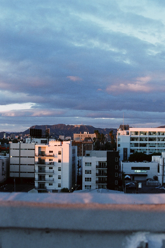 Rooftop Blue Hour Film Print