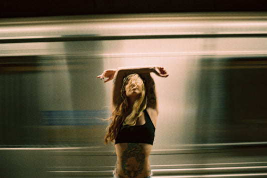 Subway Station in Koreatown Self Portrait Film Print